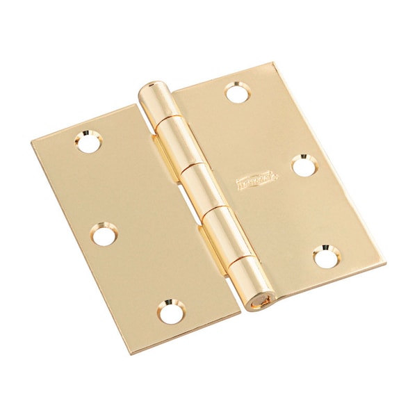 National Hardware National Hardware 3-1/2 in. L Bright Brass Door Hinge 3 pk N830-320 - main